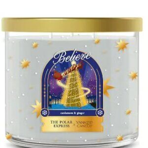 YANKEE CANDLE Believe 3-Wick Jar Candle 14.5 oz Polar Express Collection NEW